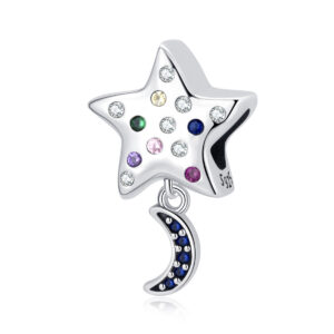 S925 Sterling Silver Beaded DIY Pendant Star