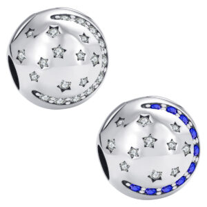 S925 sterling silver beaded DIY pendant star clasp