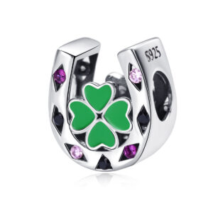 S925 Sterling Silver Beaded DIY Pendant Heart Shaped Flowers