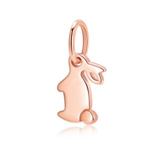 S925 sterling silver beaded DIY pendant rabbit