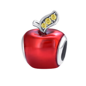 S925 Sterling Silver Beaded DIY Pendant Red Apple