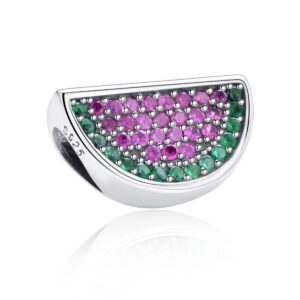 S925 sterling silver beaded DIY pendant watermelon