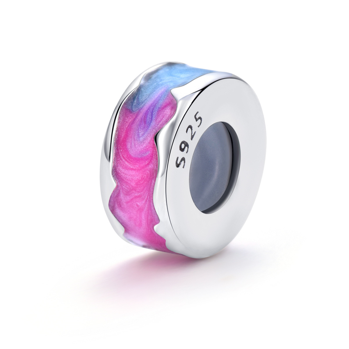 S925 sterling silver beaded DIY pendant anti-slip fixed beads