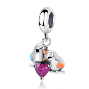 S925 sterling silver beaded DIY pendant magpie