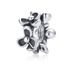 S925 Sterling Silver Beaded DIY Pendant Flowers