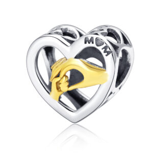 S925 sterling silver beaded DIY pendant love hands