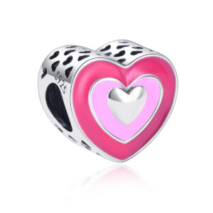 S925 sterling silver beaded DIY pendant love card buckle beads