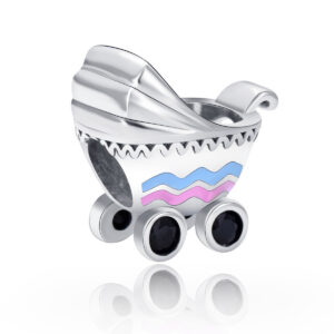 S925 sterling silver beaded DIY pendant stroller