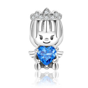 S925 Sterling Silver Beaded DIY Pendant Crown