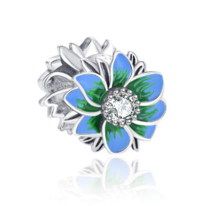 S925 Sterling Silver Beaded DIY Pendant Flowers