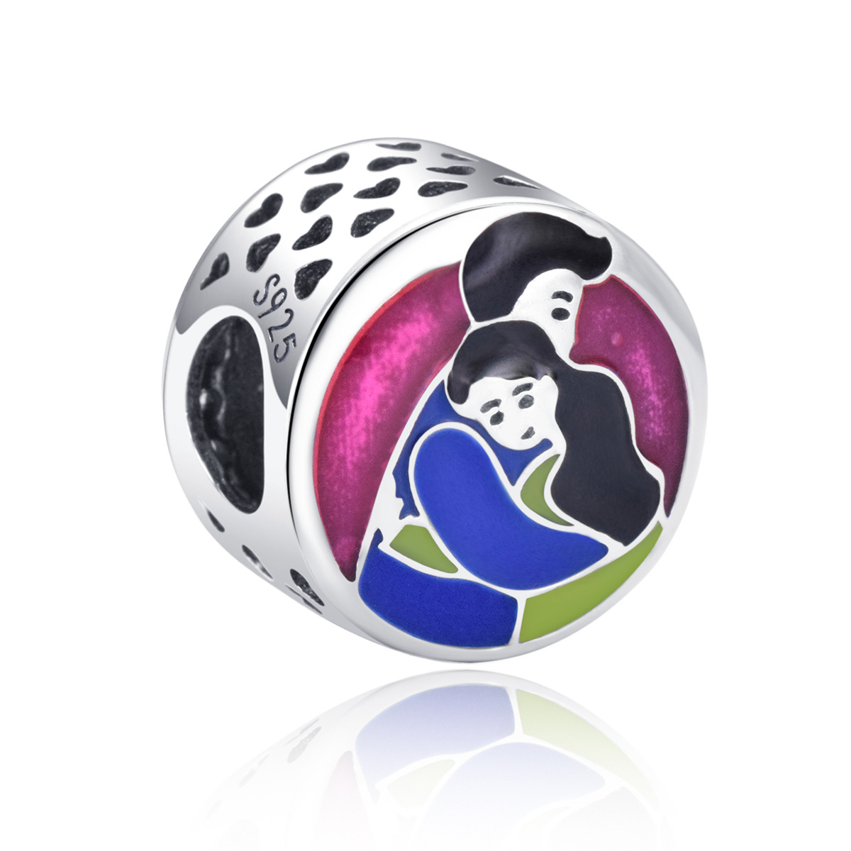 S925 Sterling Silver Beaded DIY Pendant for Couples