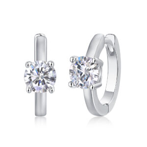 Moissanite Stud Earrings S925 Silver Hypoallergenic Geometric Stud Earrings