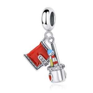 S925 sterling silver beaded DIY pendant pen holder