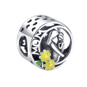 S925 sterling silver beaded DIY pendant