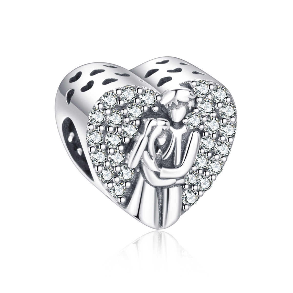 S925 Sterling Silver Beaded DIY Pendant for Couples