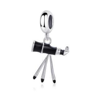 S925 Sterling Silver Beaded DIY Pendant Telescope