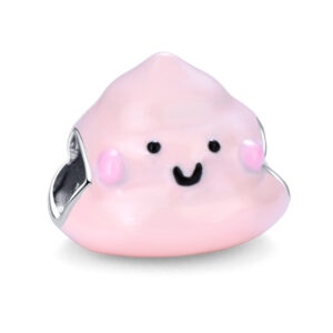 S925 sterling silver beaded DIY pendant pink clouds