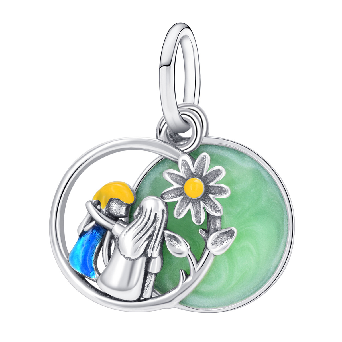 S925 Sterling Silver Beaded DIY Pendant for Couples