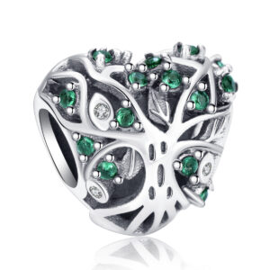 S925 sterling silver beaded DIY pendant hollow tree of life