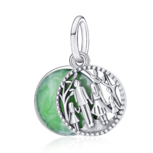 S925 sterling silver beaded DIY pendant