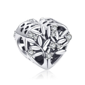 S925 sterling silver beaded DIY pendant hollow tree of life