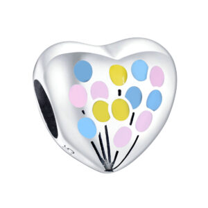 S925 Sterling Silver Beaded DIY Pendant Rainbow Balloon