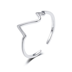 S925 sterling silver Heart-beating Ring simple design ring