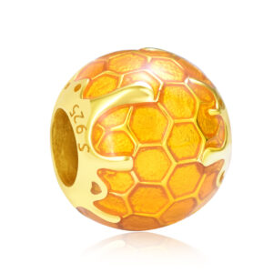 S925 Sterling Silver Beaded DIY Pendant Honeycomb