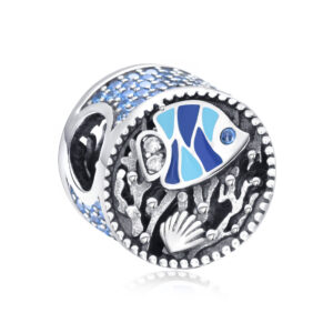 S925 Sterling Silver Beaded DIY Pendant Ocean World