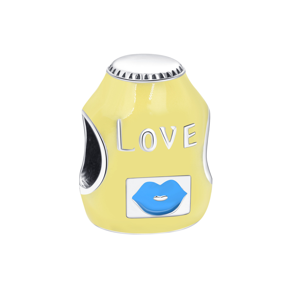 S925 Sterling Silver Beaded DIY Pendant Drink Bottle