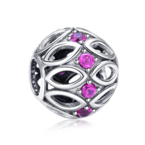 S925 sterling silver beaded DIY pendant cutout