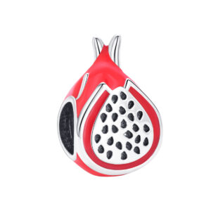 S925 sterling silver beaded DIY pendant dragon fruit