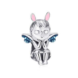 S925 Sterling Silver Beaded DIY Pendant Angel