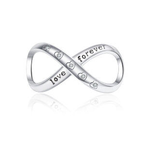 S925 sterling silver beaded DIY pendant love heart 8 figures