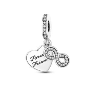 S925 sterling silver beaded DIY pendant love