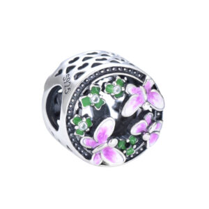 S925 Sterling Silver Beaded DIY Pendant Butterfly