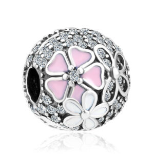 S925 sterling silver beaded DIY pendant full of stars