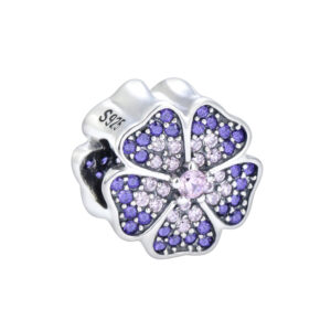 S925 Sterling Silver Beaded DIY Pendant Flowers
