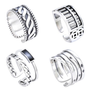 S925 sterling silver ring anti-oxidation unisex