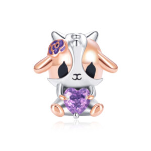 S925 sterling silver bead DIY pendant for small cows