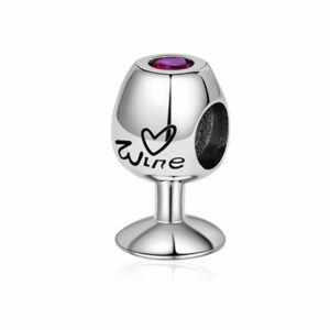 S925 sterling silver bead DIY pendant wine glass