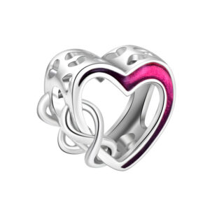 S925 Pure Silver Bead DIY Pendant Love