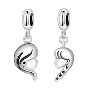 S925 sterling silver bead DIY pendant for girls