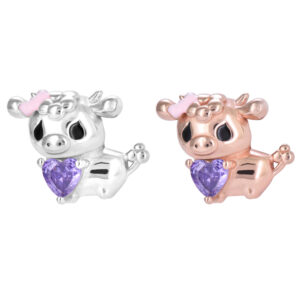 S925 sterling silver bead DIY pendant for calf
