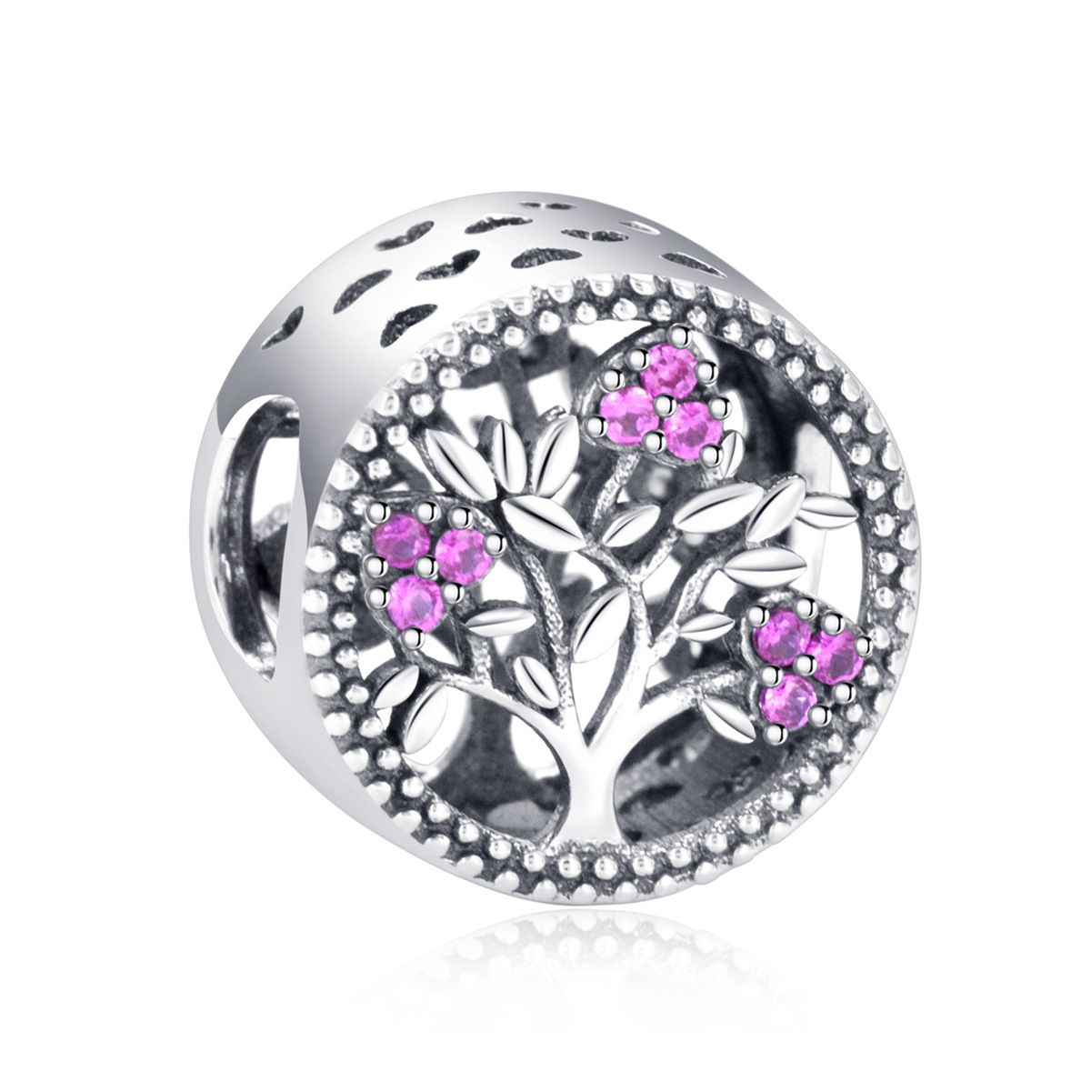 S925 Pure Silver Bead DIY Pendant Family Tree