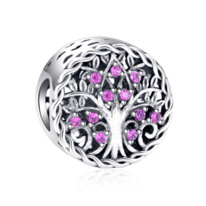 S925 Pure Silver Bead DIY Pendant Family Tree