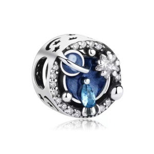 S925 sterling silver bead DIY pendant starry sky
