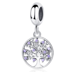 S925 Pure Silver Bead DIY Pendant Family Tree
