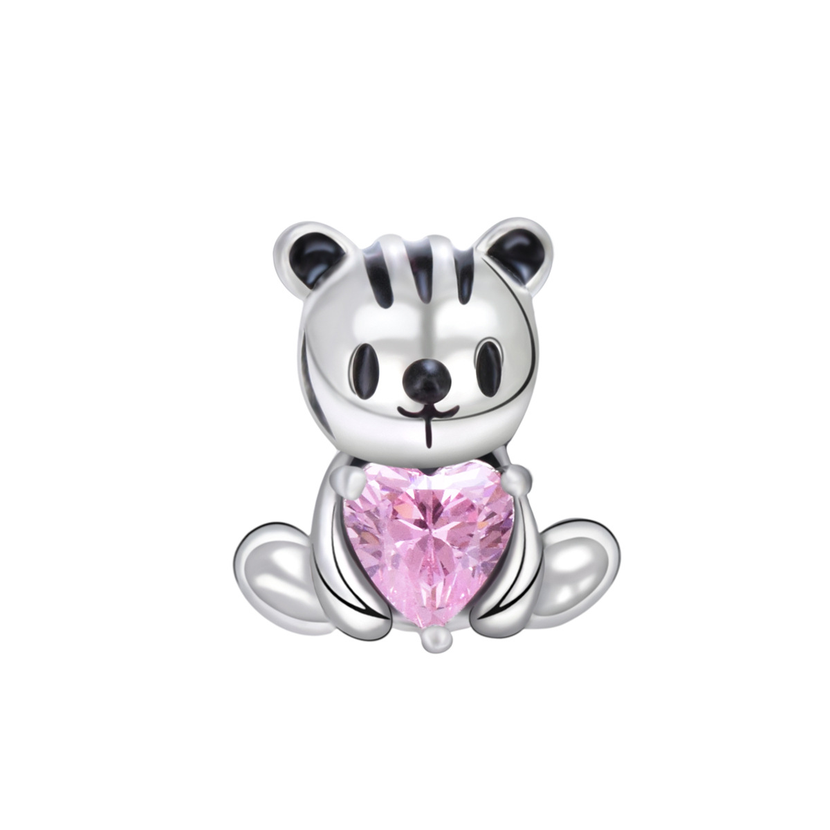 S925 Pure Silver Bead DIY Pendant Little Tiger