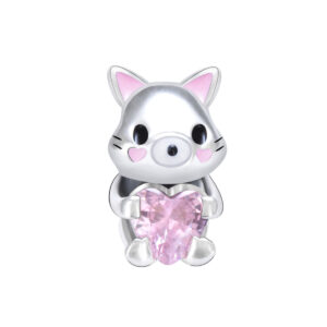 S925 sterling silver bead DIY pendant squirrel